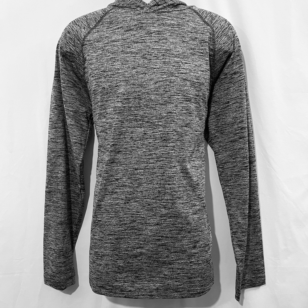 J Crew Lightweight Performance Pullover Hoodie size L Black/Gray